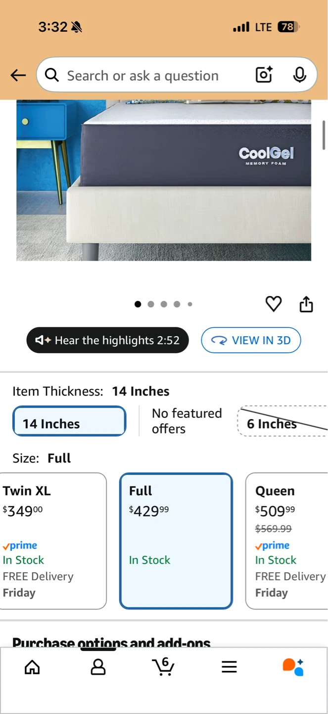 Cool Gel Full Size Memory Foam Mattress - photo 4