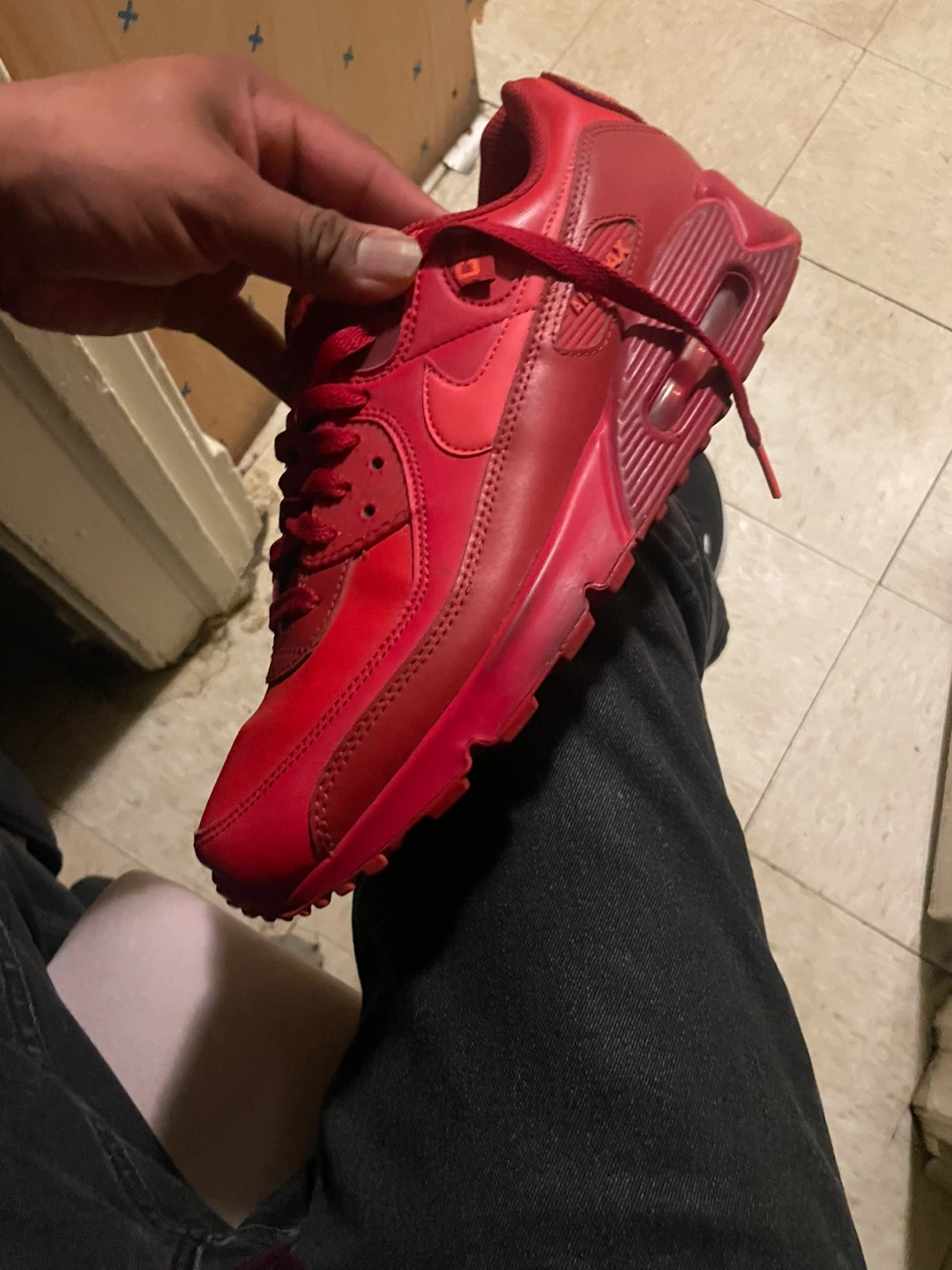 Nike Air Max 90 Red Men's Shoes Size 10.5 - photo 4