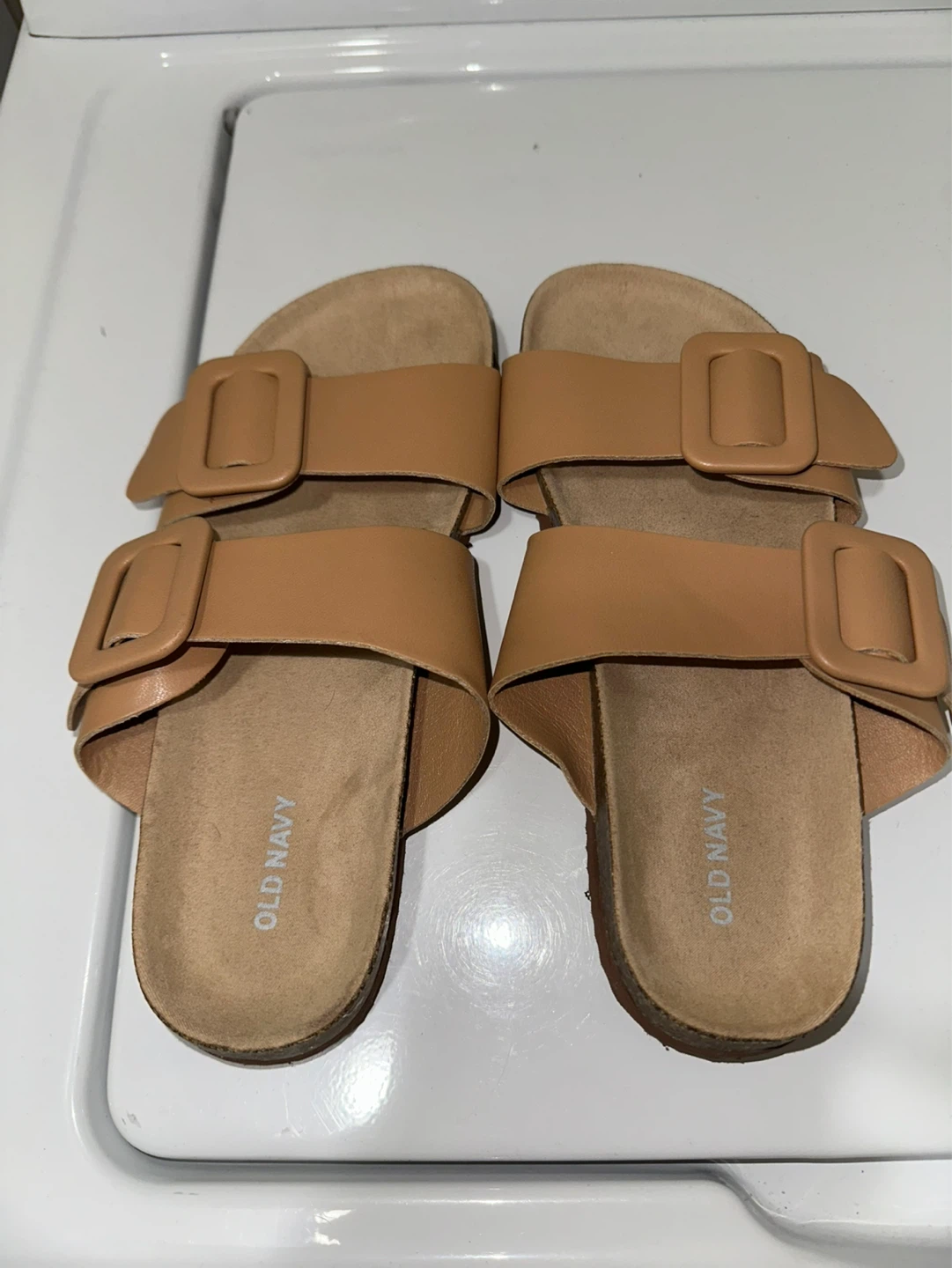 Old Navy Women's Tan Slide Sandals