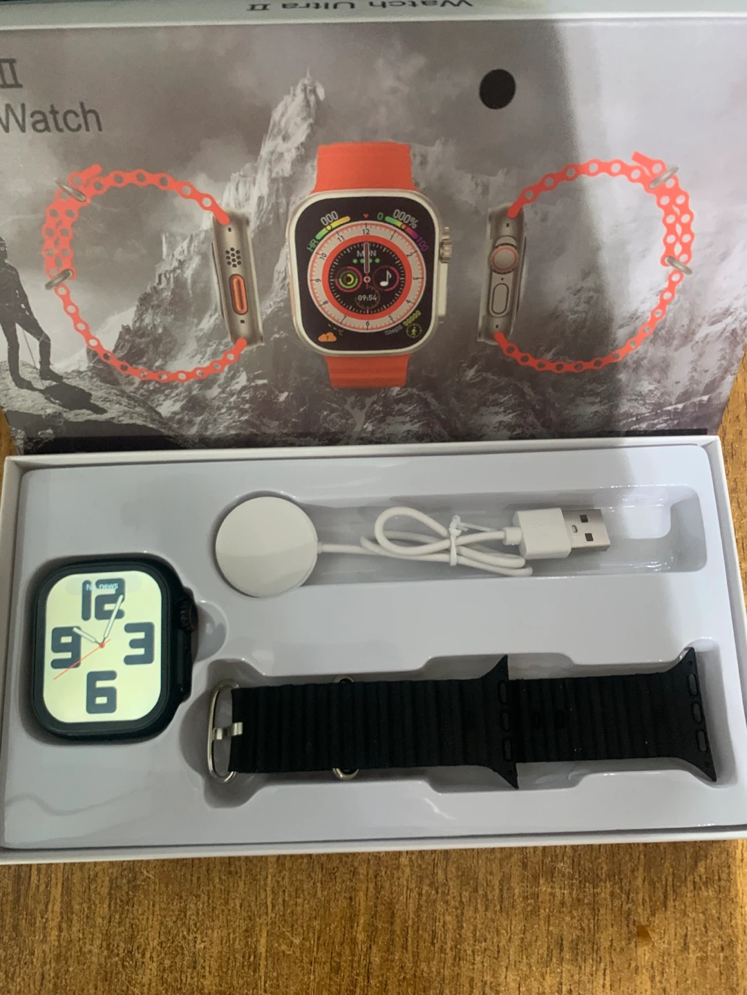 Ultra II Smart Watch with black bands - photo 2