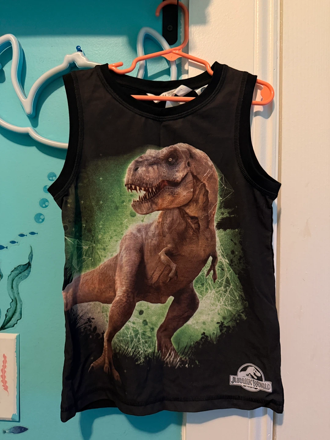 H&M Jurassic World T-Rex Tank Top Kids Size 6-8Y