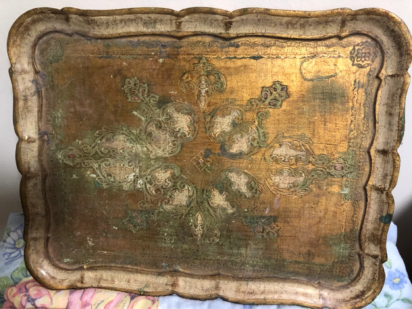 Vintage Florentine Decorative Tray