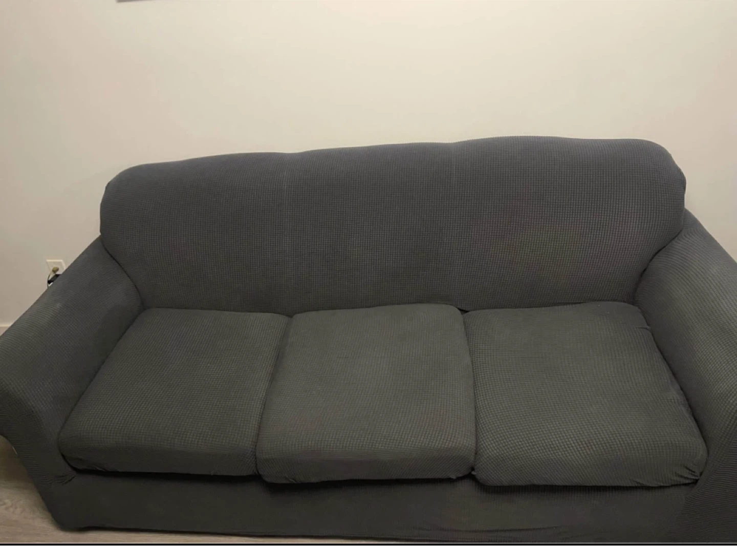 2 Dark Grey Loveseat Sofa