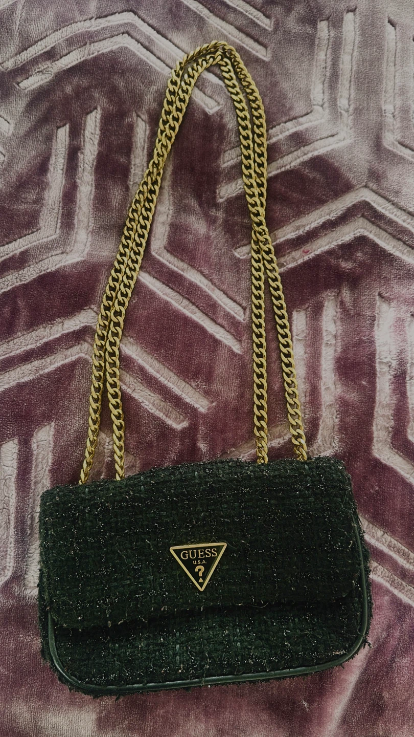 Guess Tweed Shoulder Bag