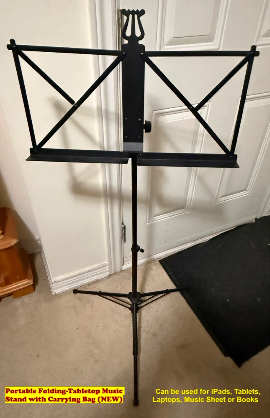 Portable Folding-Tabletop Music Stand with Carrying Bag (NEW)
