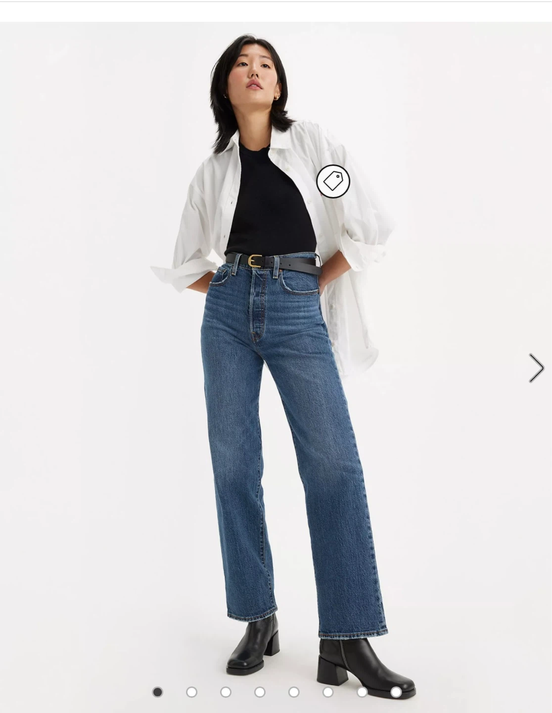 Levi's Ribcage Straight Ankle Jeans - Size 32
