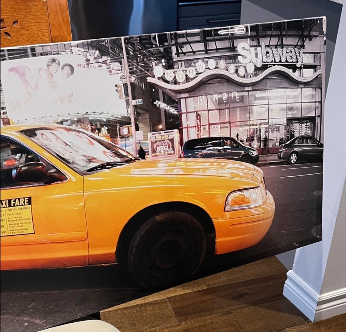New York City Taxi Scene Canvas Print - photo 5
