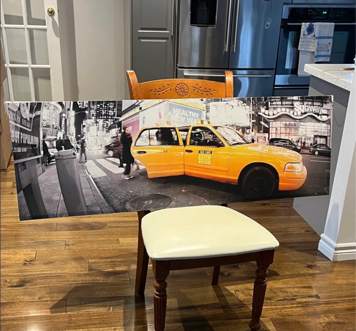New York City Taxi Scene Canvas Print
