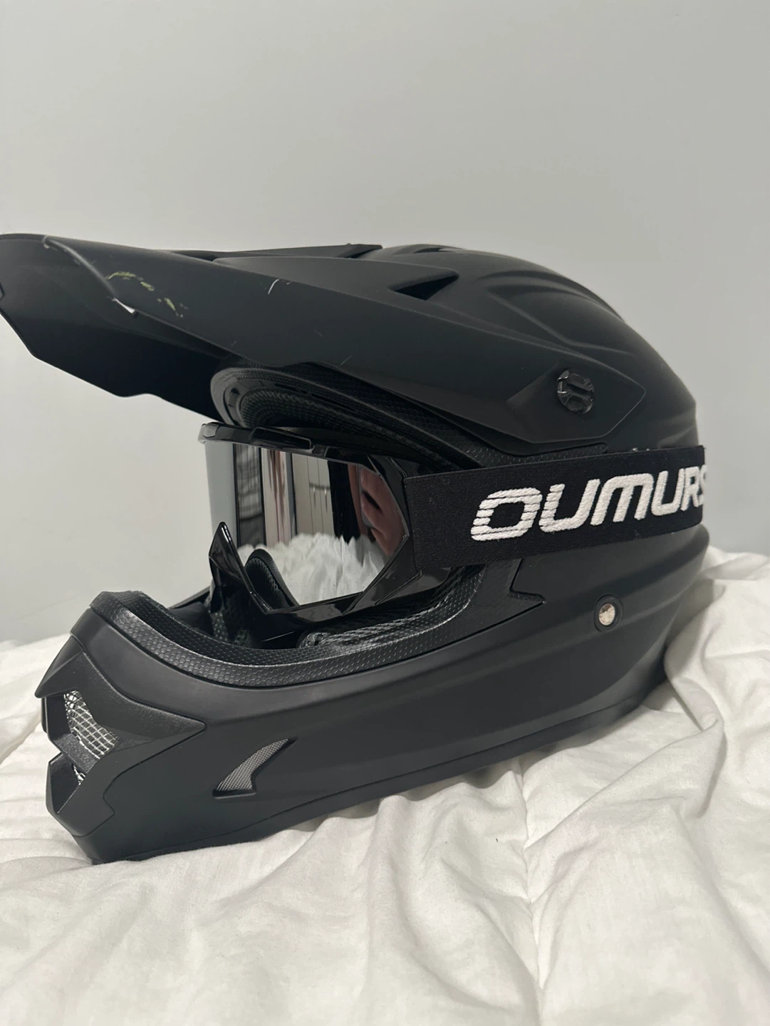 OUMURS Dirt Bike Helmet with Goggles, gloves - photo 2