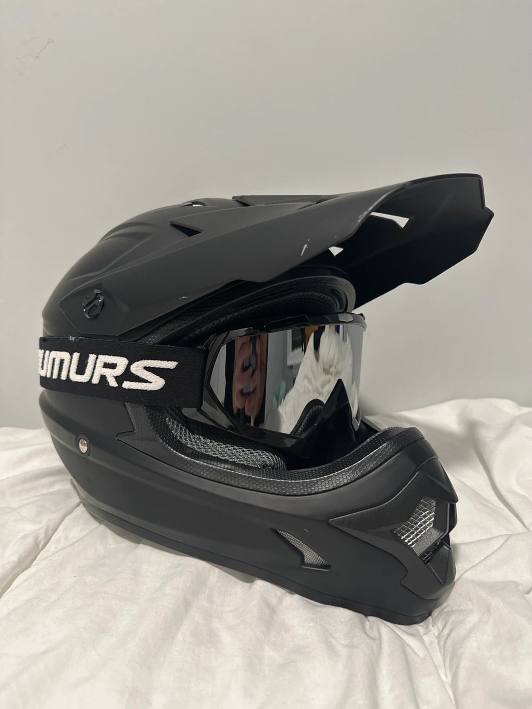 OUMURS Dirt Bike Helmet with Goggles, gloves