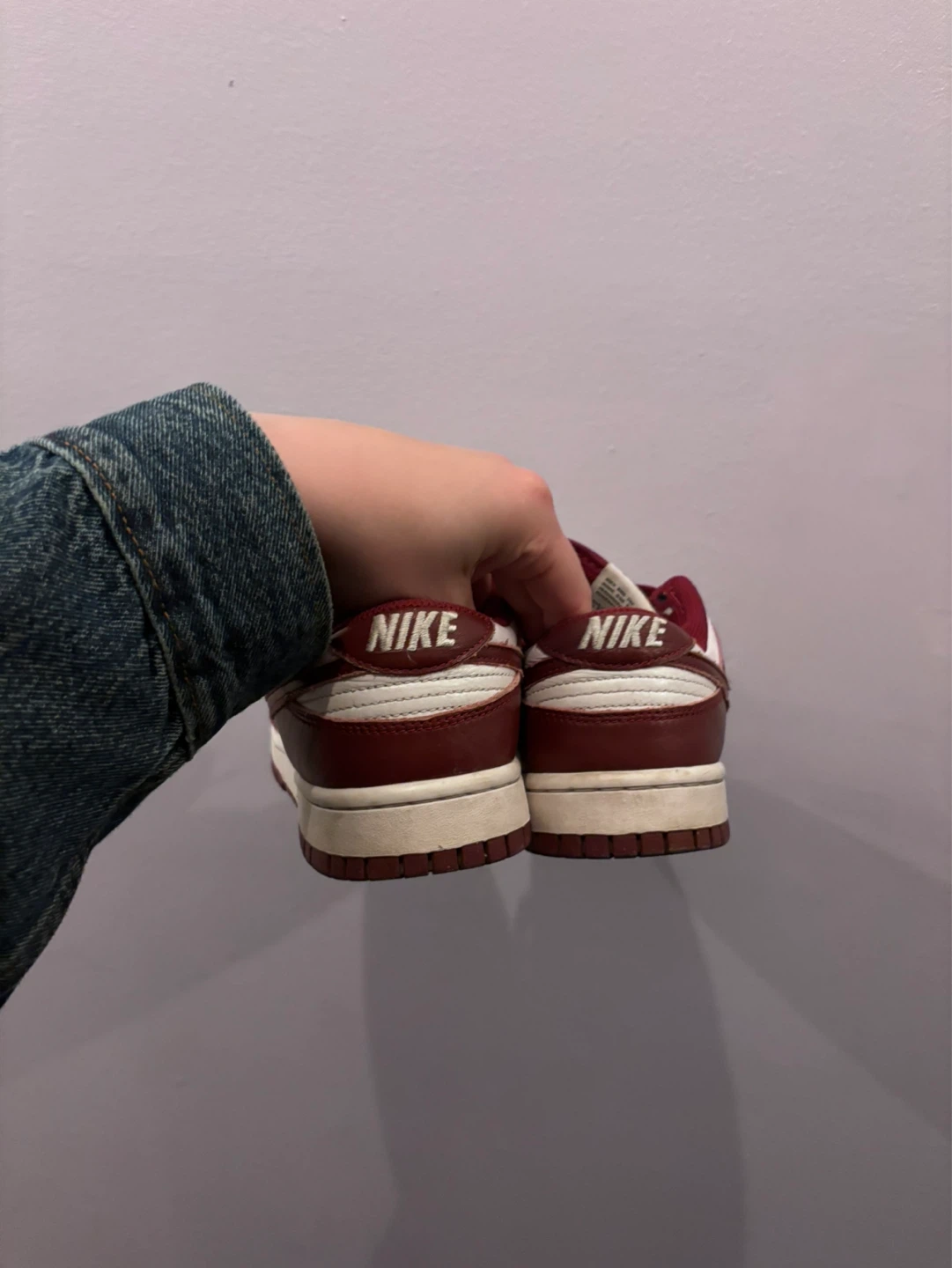 Nike Dunk Low Burgundy White Sneakers - photo 3