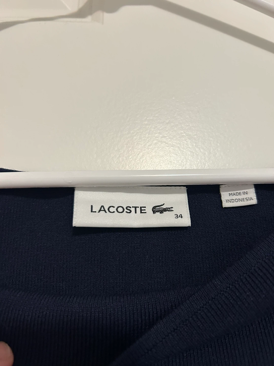 Lacoste Navy Blue Off the Shoulder Dress - photo 3