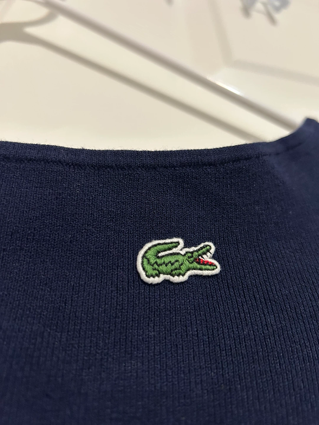 Lacoste Navy Blue Off the Shoulder Dress - photo 2