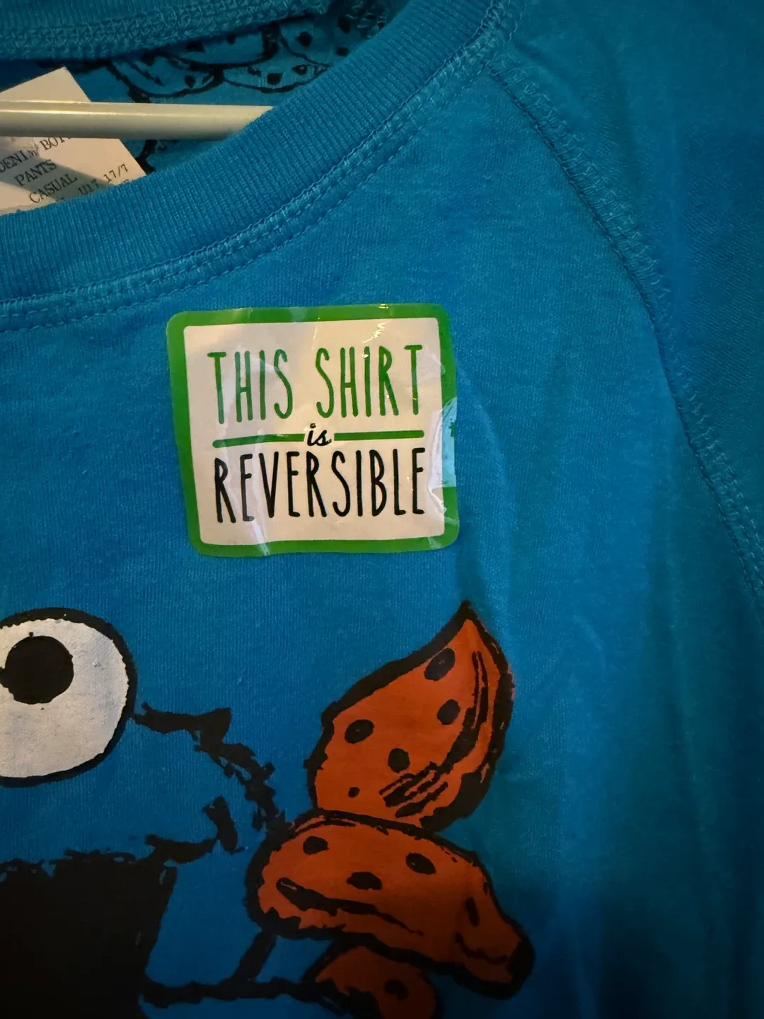 Sesame Street Cookie Monster Reversible Long Sleeve Shirt XL - photo 2