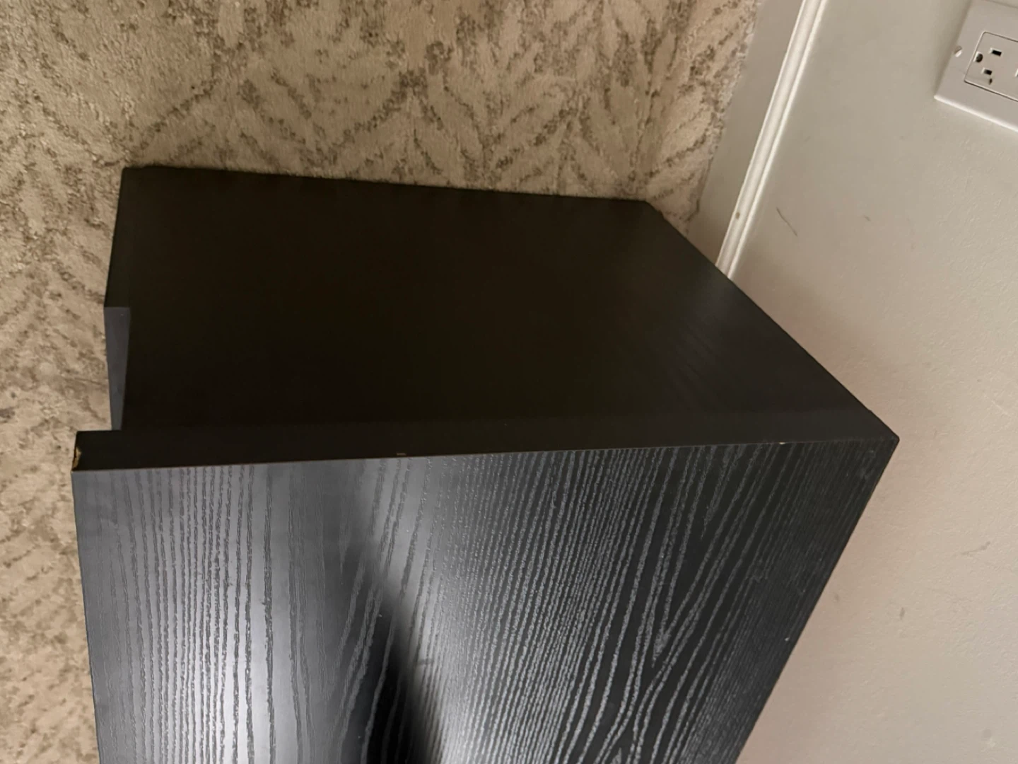 Black TV Stand with Drawer and Shelf - photo 4