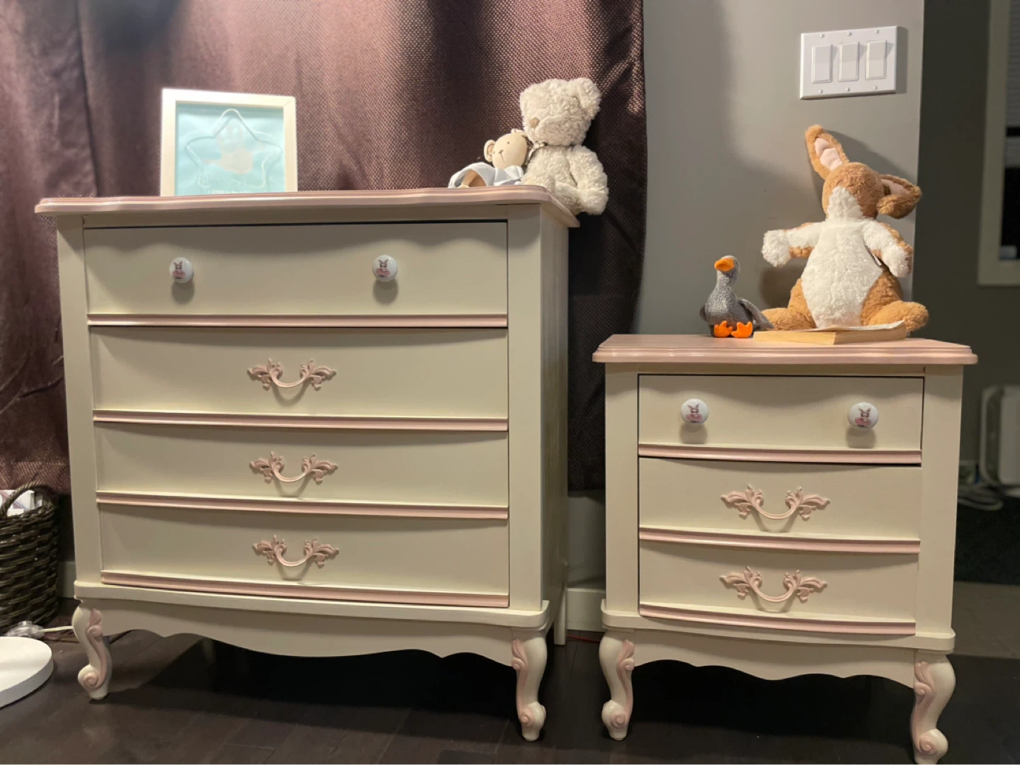 Repaired and Refinished Kids Dresser & Nightstand Set