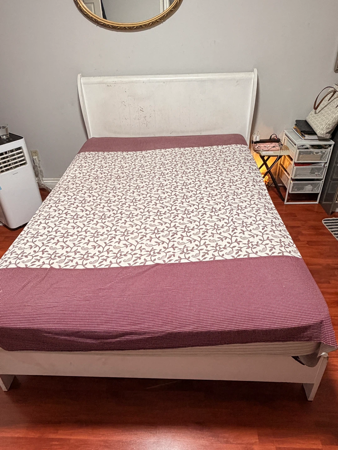 White Sleigh Bed Frame