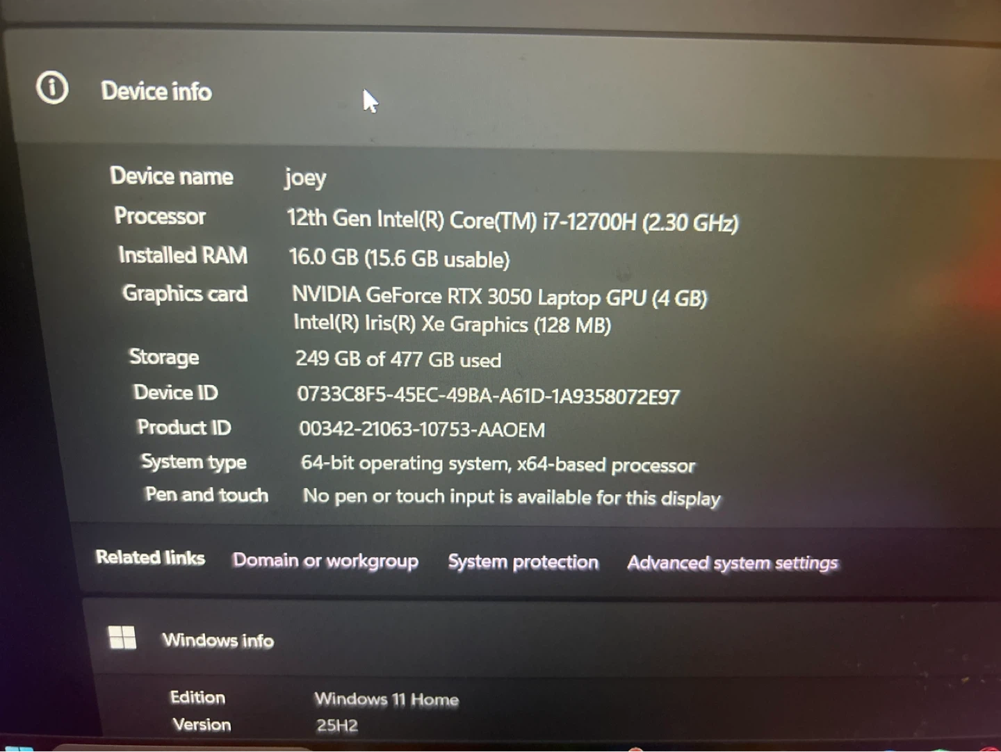 ASUS TUF Gaming Laptop - photo 2