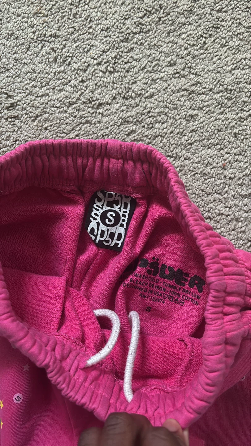 SP5DER Pink Sweatpants Size S - photo 3