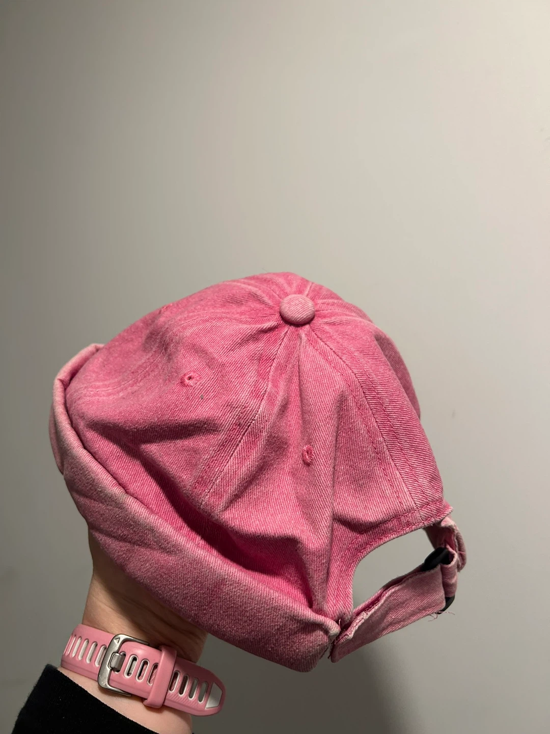Pink Denim Fisherman Beanie Hat