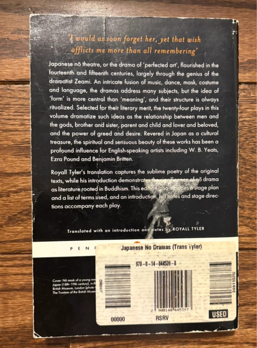 $1 - Japanese Nō Dramas - Penguin Classics - photo 2