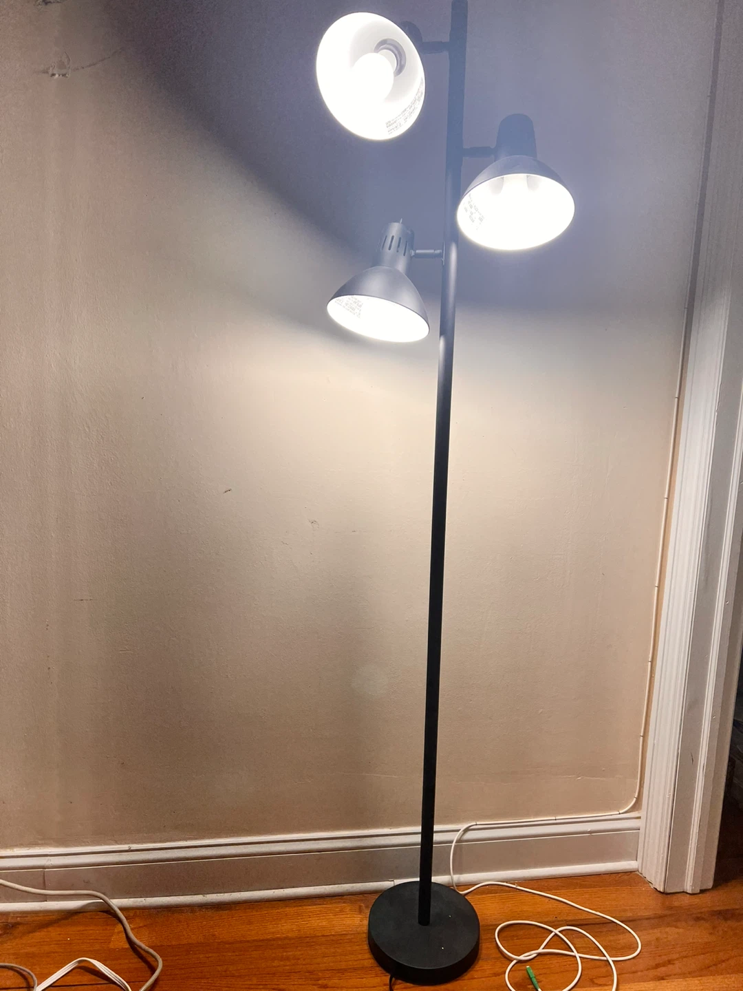 Black 3-Light Floor Lamp - photo 2