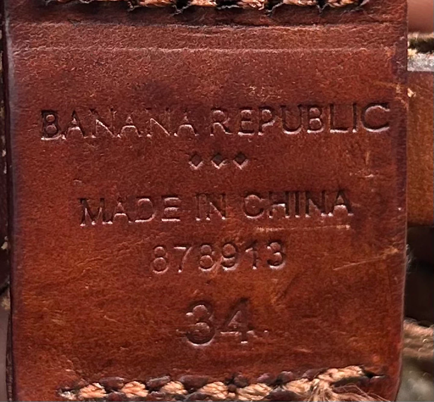 Banana Republic Brown Braided Leather Belt - Size 34 - photo 3