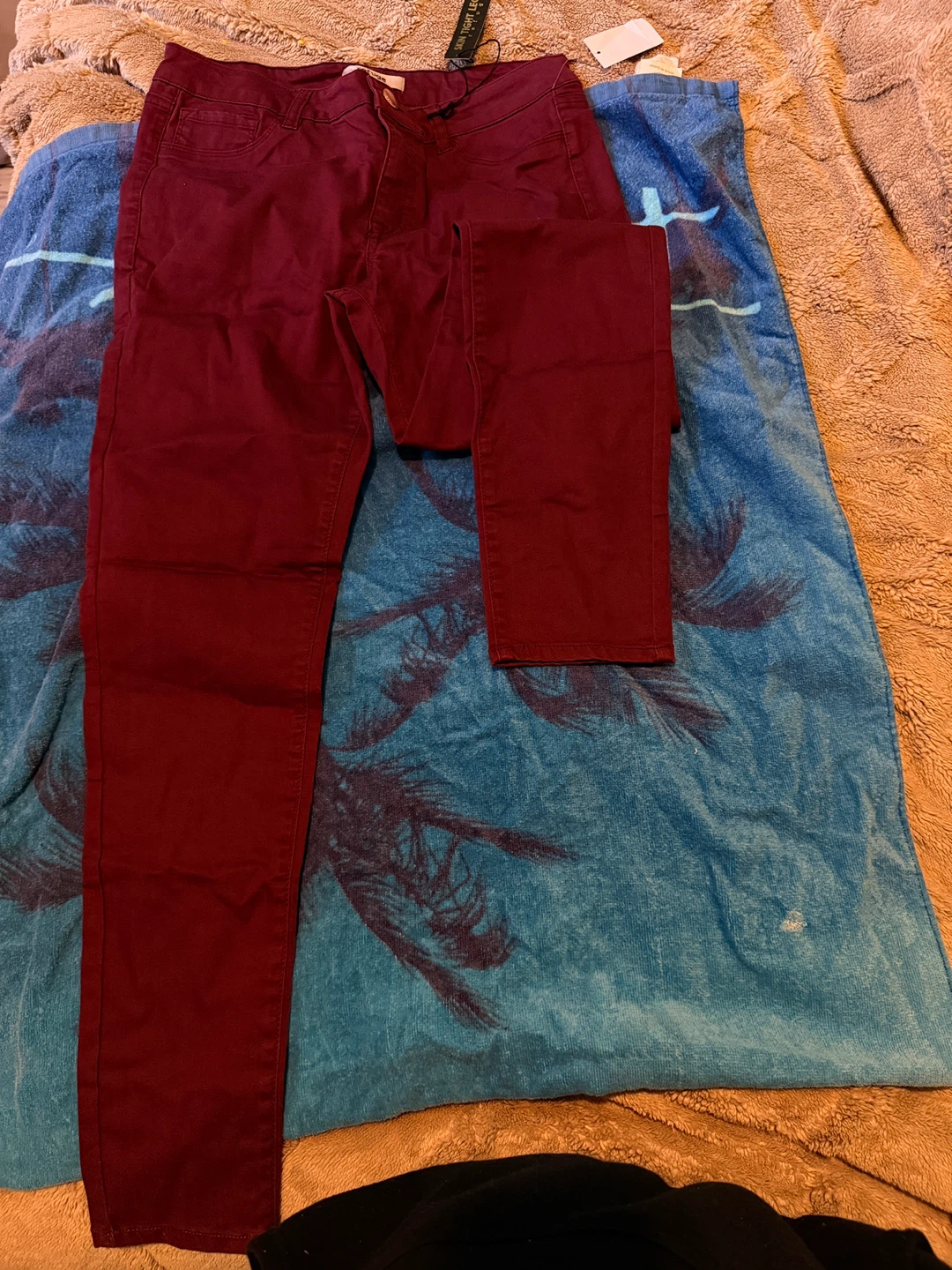 Refuge Women's Burgundy Skinny Tight Leggings Size 10