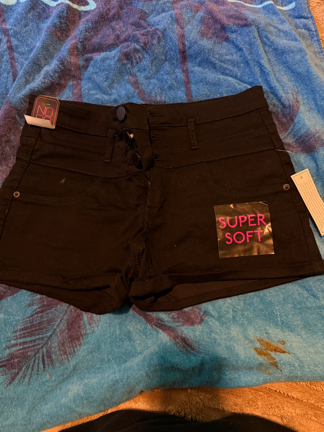 No Boundaries Black High Waisted Denim Shorts Size 11