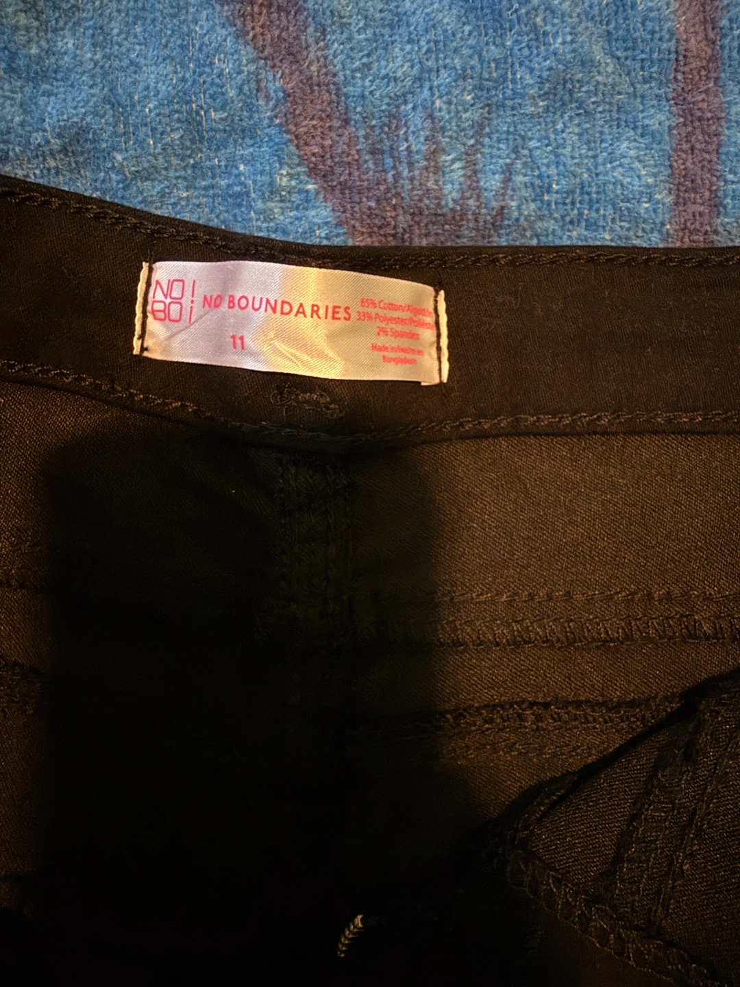 No Boundaries Black High Waisted Denim Shorts Size 11 - photo 3