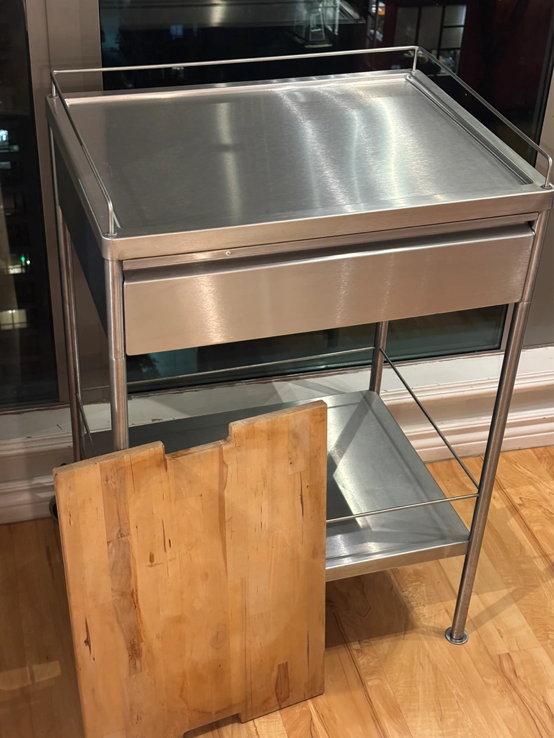 Stainless Steel Kitchen Cart with Cutting Board - photo 3