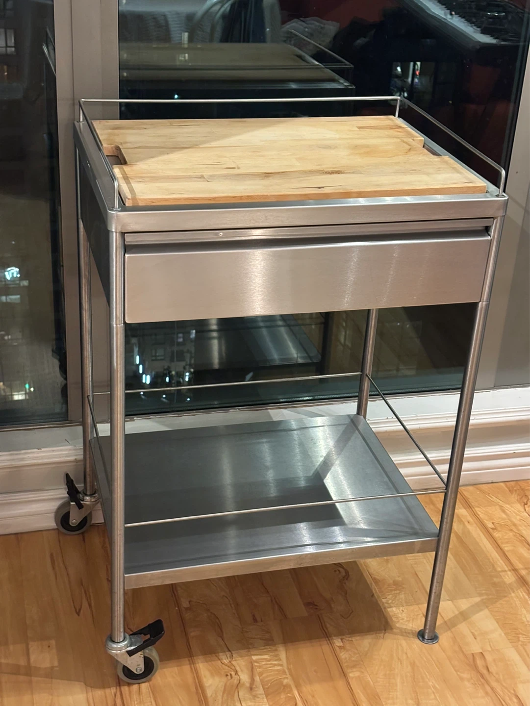 Stainless Steel Kitchen Cart with Cutting Board