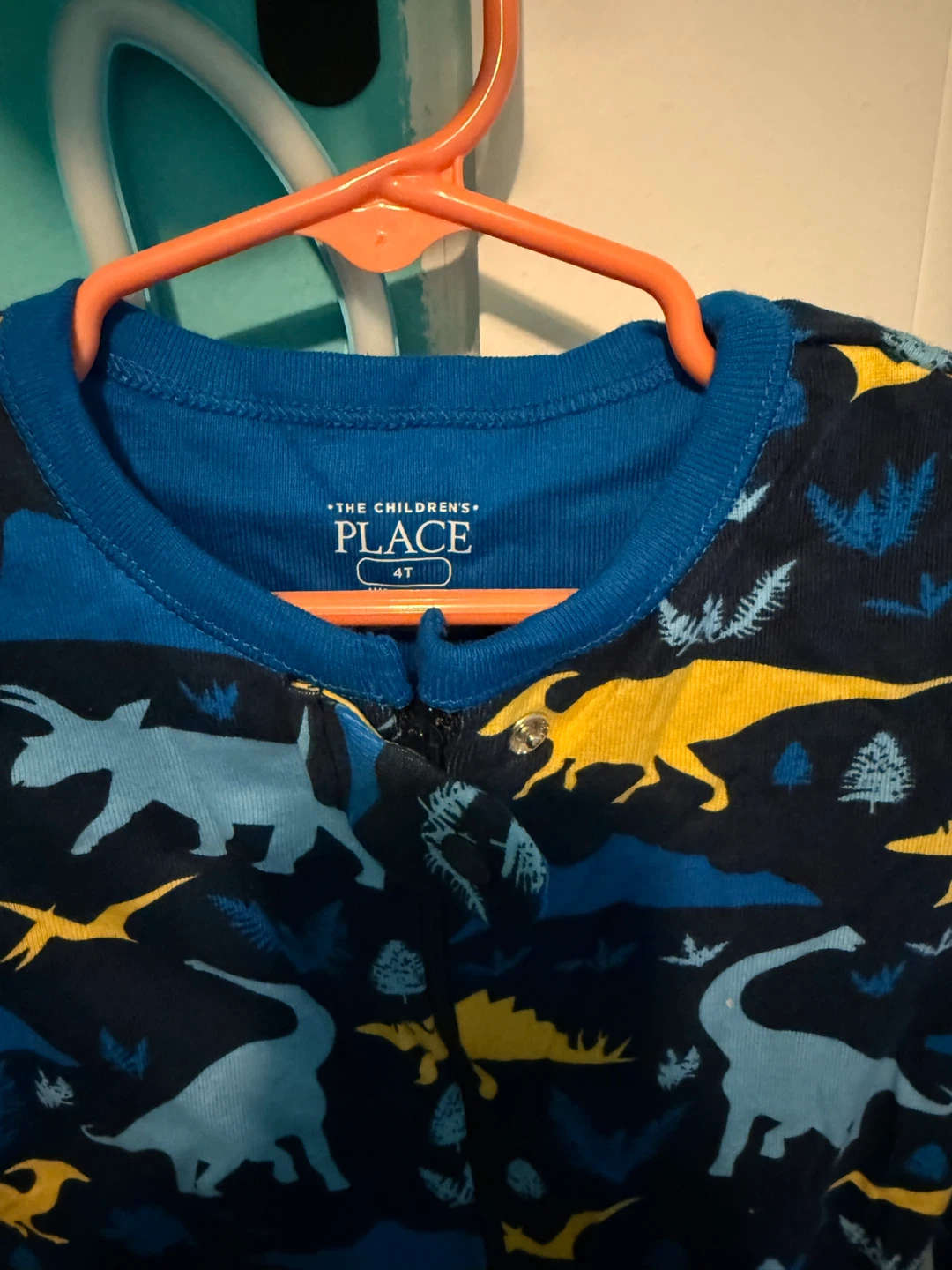 The Children's Place Blue Dinosaur Pajamas Size 4T - photo 2