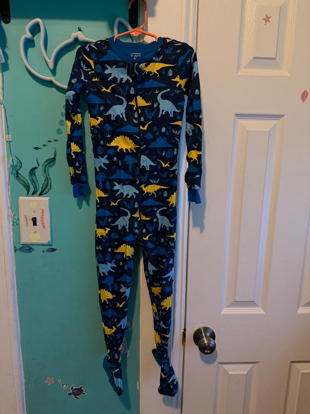 The Children's Place Blue Dinosaur Pajamas Size 4T