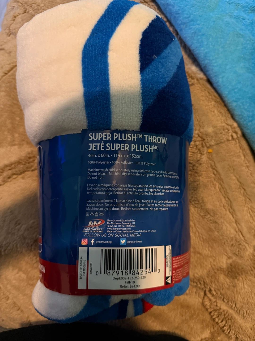 New York Rangers Super Plush Throw Blanket - photo 3