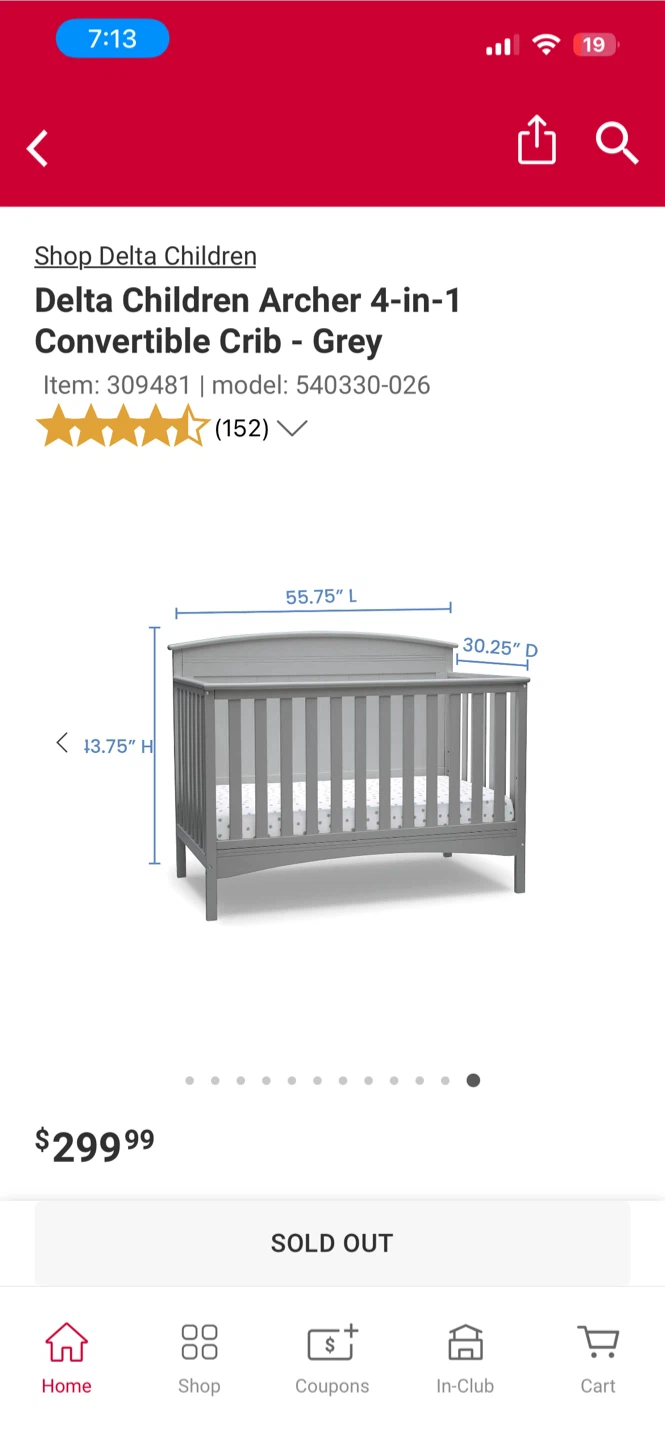 Delta Children Archer 4-in-1 Convertible Crib - photo 3