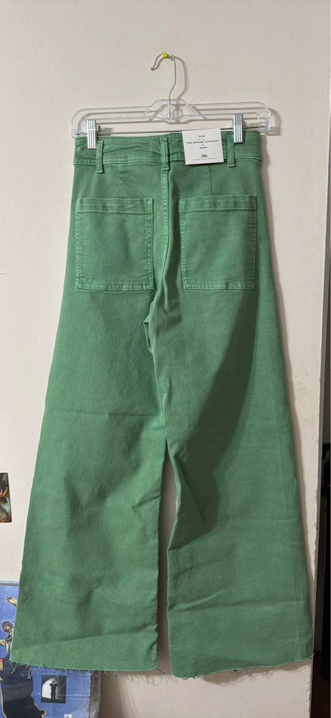 Zara wide Green Pants Size 36 - photo 2