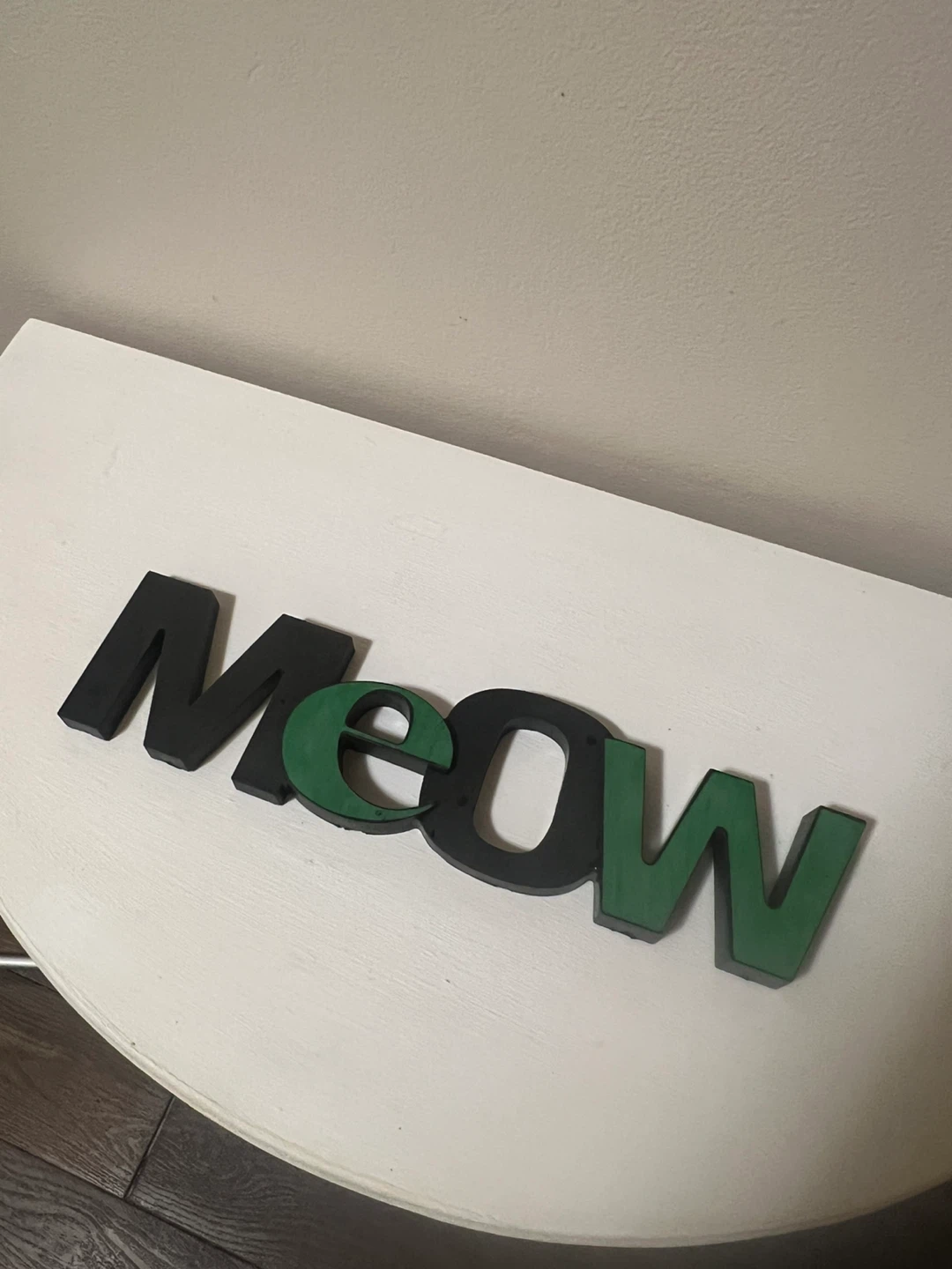 Plastic "Meow" Decorative Letters