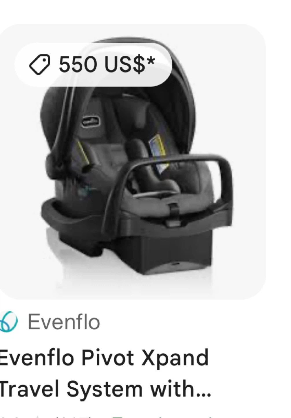 Evenflo Pivot Xpand Travel System Infant Car Seat - photo 3
