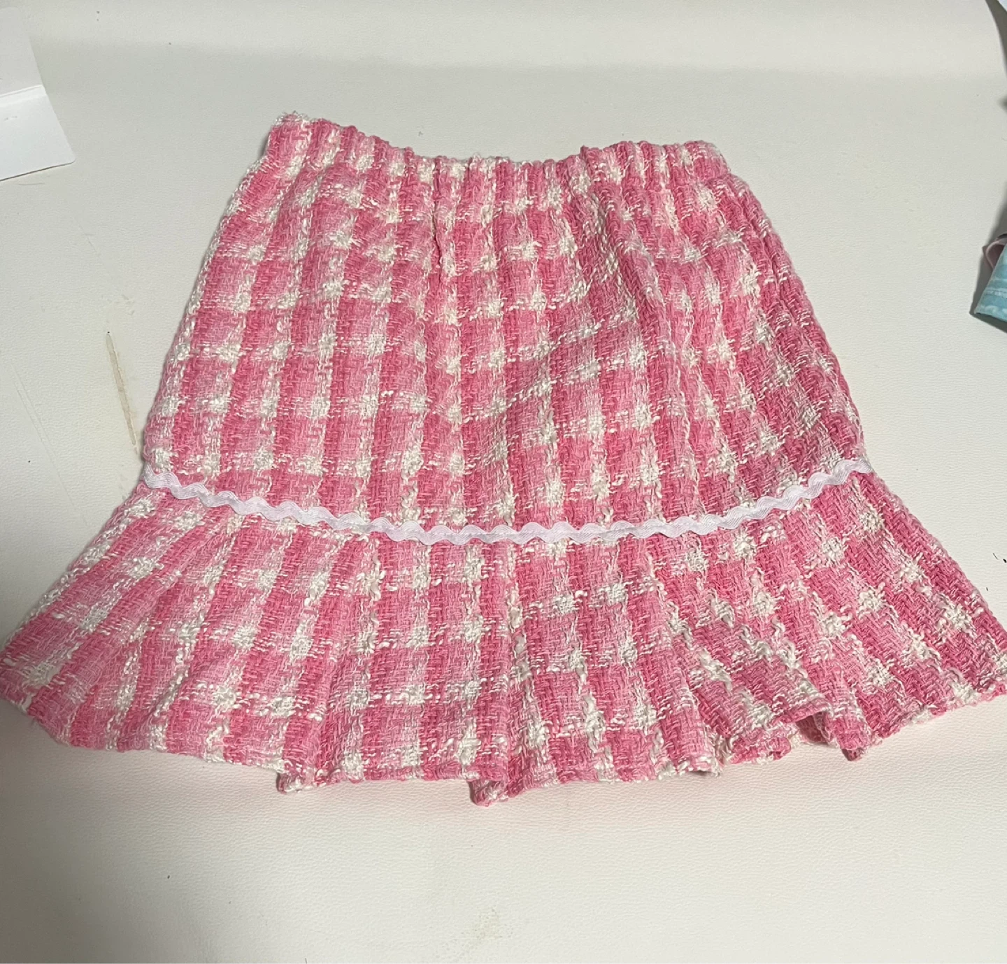 Pink Plaid Skirt and Vest Set - photo 2