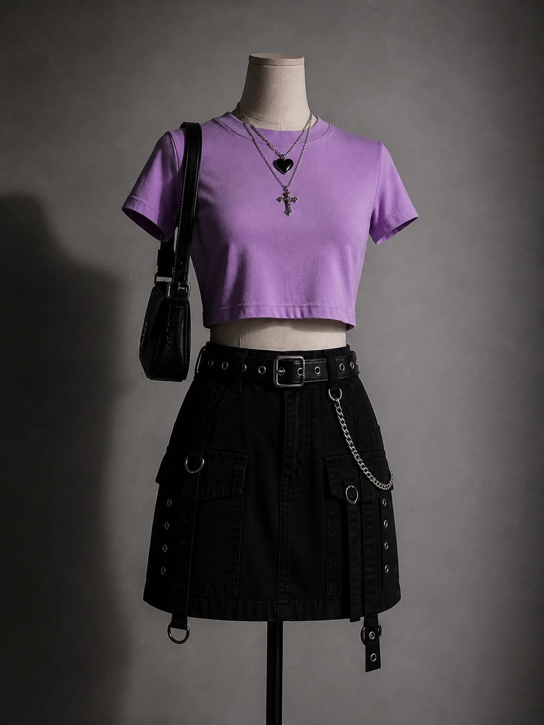 Zara Pink/Purple Crop Top