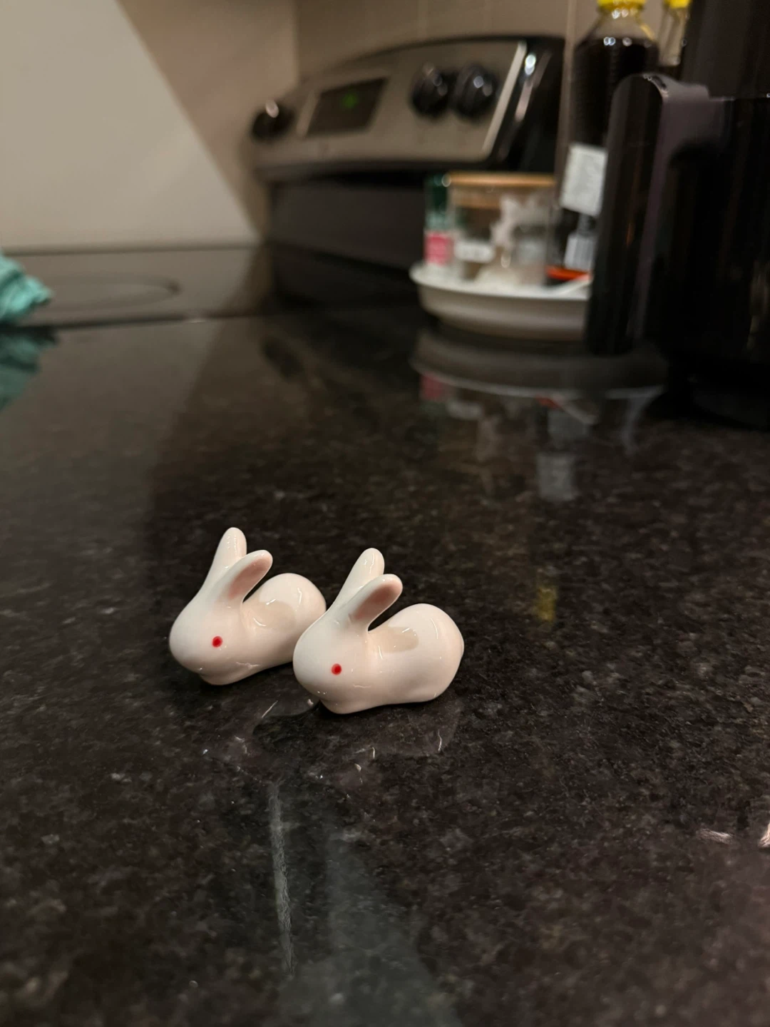 Pair of Ceramic Bunny Chopstick Rests
