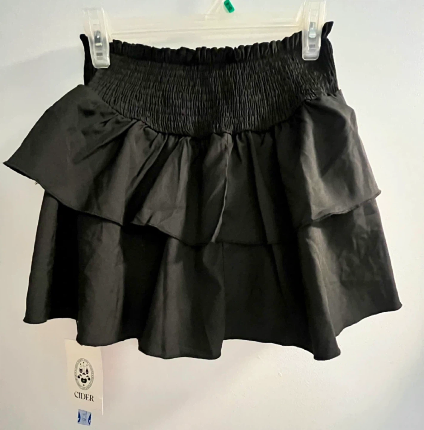 CIDER Black Ruffled Mini Skirt - photo 3