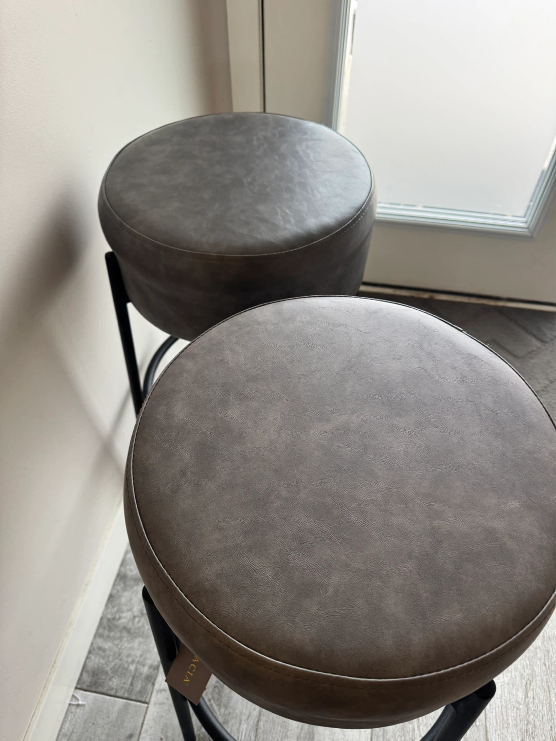Modern Grey Barstools – Set of 2  (BRAND NEW) - photo 3
