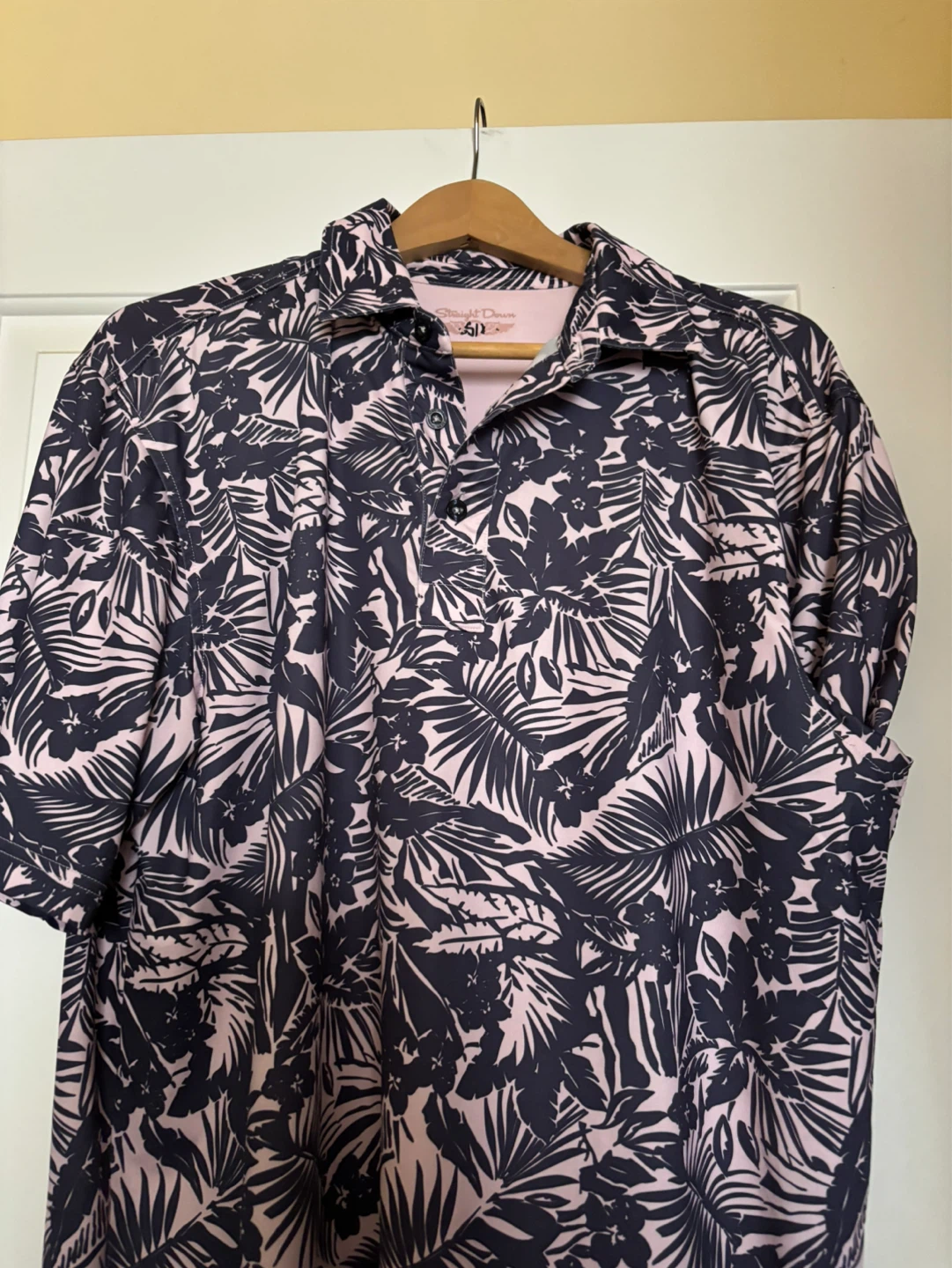 Straight Down tropical Golf Polo Shirt, Size M - photo 4