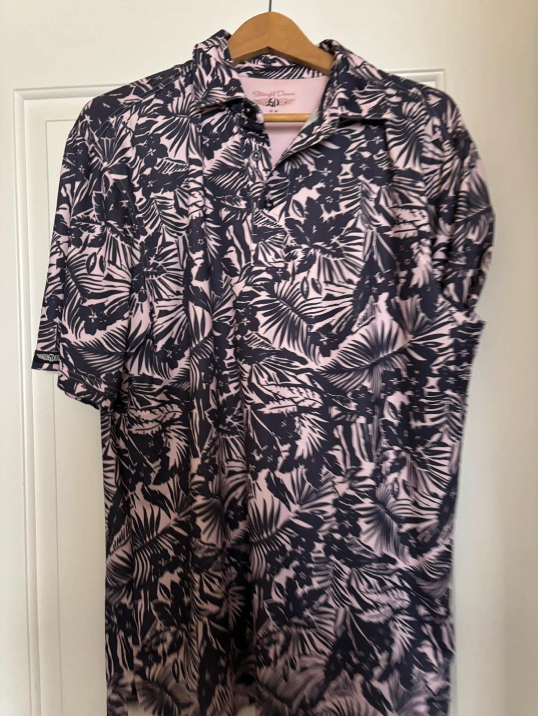 Straight Down tropical Golf Polo Shirt, Size M - photo 2