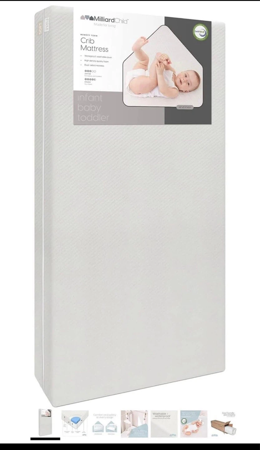 Milliard Crib Mattress Memory Foam Infant Baby Toddler