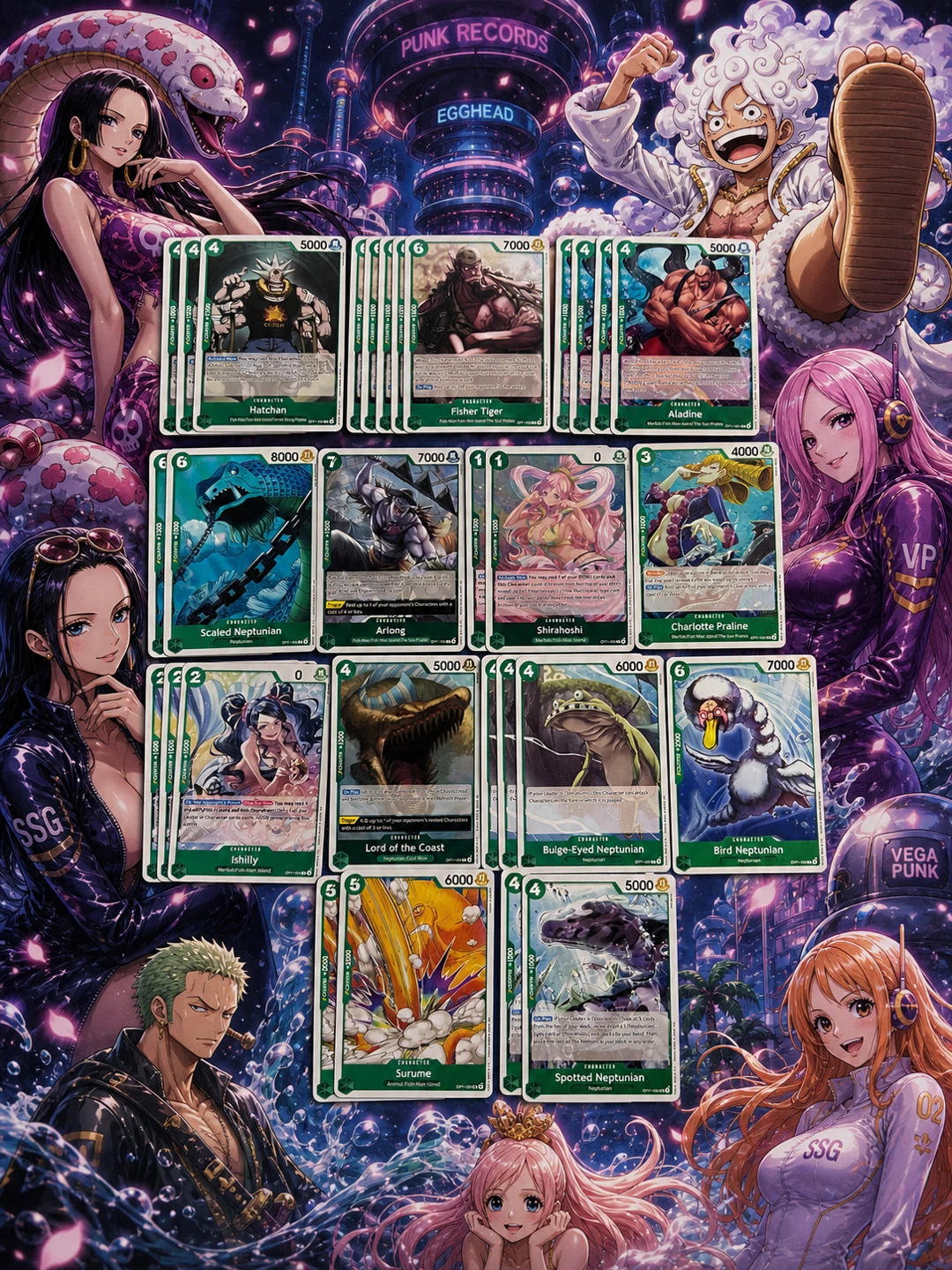 One Piece TCG OP11 Lot + Custom Shirahoshi Deck - photo 5