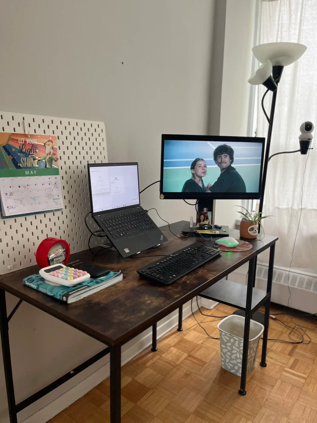 Rustic Wood Desk with Shelf - photo 3