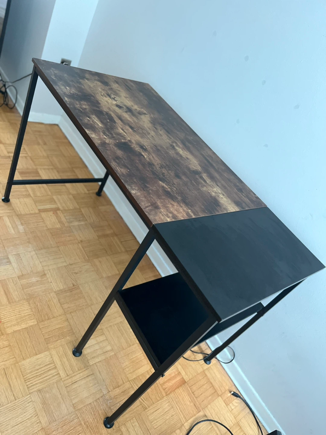 Rustic Wood Desk with Shelf - photo 5